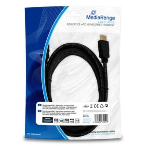 Καλώδιο MediaRange HDMI/HDMI High Speed connection with Ethernet 3.0M Black (MRCS155).