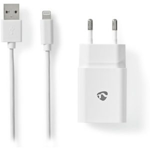 NEDIS WCHAL242AWT Wall Charger 1x 2.4A Port type: 1x USB-A Lightning 8-Pin (Loos NEDIS.