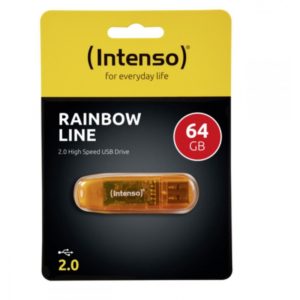 USB Stick Intenso 64GB 2.0 Rainbow Line orange. 3502490.