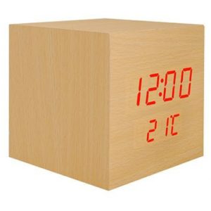 LTC ψηφιακό ρολόι LXLTC05 με ξυπνητήρι & θερμόμετρο, επιτραπέζιο, καφέ LXLTC05.