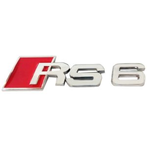 Auto GS Αυτοκόλλητο Σήμα Rs-6 Κόκκινο - Ασημί 10.5cm 24445