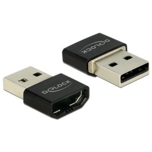 DELOCK αντάπτορας USB σε HDMI-A θηλυκό 65680, μαύρος 65680.