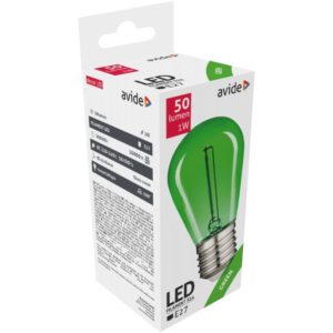 Avide Διακοσμητική Λάμπα LED Filament 0.6W E27 Πράσινο.