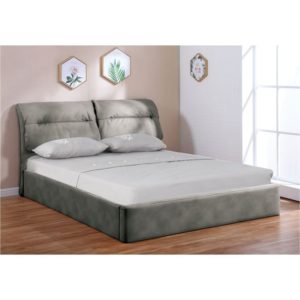 VALIANT Κρεβάτι Διπλό με Χώρο Αποθήκευσης, για Στρώμα 160x 200cm,Ύφασμα Nabuk Σκούρο Γκρι 180x230x102cm Ε8110,1.( 3 άτοκες δόσεις.)