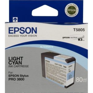 Epson Μελάνι Inkjet T5805 Light Cyan (C13T580500) (EPST580500).( 3 άτοκες δόσεις.)