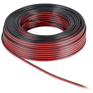 POWERTECH καλώδιο ήχου 2x 0.75mm² CAB-SP009 Copper, 10m, μαύρο & κόκκινο CAB-SP009.