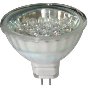 Λαμπάκι LED, 12V, MR16, G5.3, ψυχρό λευκό – 10 SMDs,50x45mm (71225).