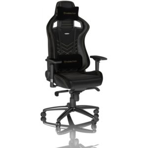 noblechairs EPIC Gaming Chair Breathable, 4D armrests, 60mm casters - black/gold.( 3 άτοκες δόσεις.)