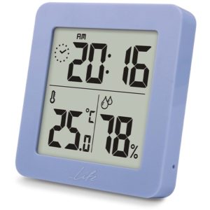 LIFE SUPERHERO HYGROMETER & THERMOMETER WITH CLOCK BLUE COLOR LIFE.