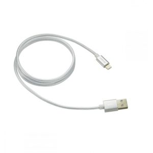 Canyon Lightning USB Cable Apple, braided, metallic, White, 1m - CNE-CFI3PW. CNE-CFI3PW.