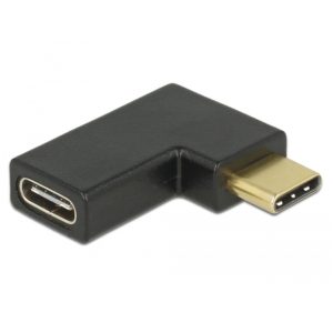 DELOCK αντάπτορας USB-C αρσενικό σε θηλυκό 65915, 10 Gbps, 90°, μαύρος 65915.