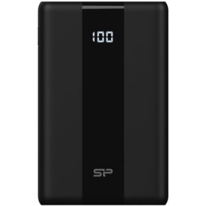 SILICON POWER power bank QP55, 10000mAh, USB & USB-C, 22.5W, LCD, μαύρο SP10KMAPBKQP550K.