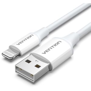 VENTION USB 2.0 A to Lightning 2.4A Cable 1.5M White MFi-Certified (LAFWG).