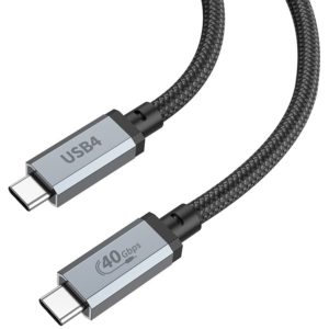 Καλώδιο Hoco US05 USB-C σε USB-C 4.0 4K 60Hz HD 40Gbps PD100W 20V/5A 1μ. Μαύρο.