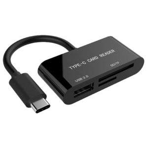 GEMBIRD COMPACT USB TYPE-C SDXC COMBO CARD READER BLACK UHB-CR3-02