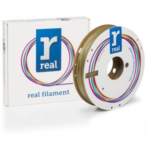 REAL PLA 3D Printer Filament - Sparkle Gold Medal - spool of 0.5Kg - 1.75mm (REFPLASPRKGOLD500MM175).