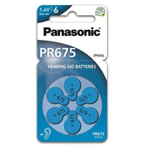 Μπαταρίες Ακουστικών Βαρηκοΐας Panasonic PR675 1.4V Τεμ. 6.