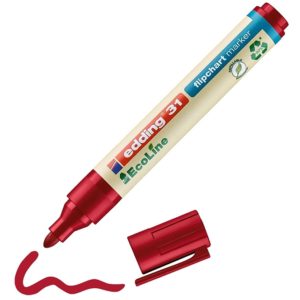 Edding 31 EcoLine Flipchart Marker Red (4-31002) (EDD4-31002).