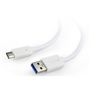 CABLEXPERT USB3.0 AM TO TYPE-C CABLE 0.1M WHITE CCP-USB3-AMCM-W-0.1M