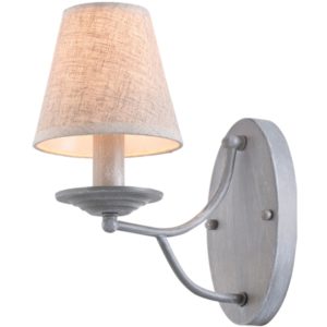 Home Lighting C119-1 ETNA WALL LAMP GREY PATINA & WHITE SHADE A4 77-3663( 3 άτοκες δόσεις.)