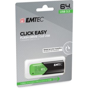 Emtec USB3.2 Click Easy B110 64GB Green. ECMMD64GB113.