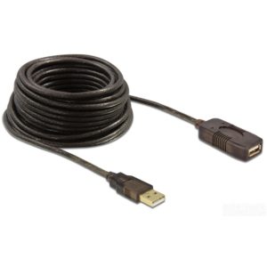 DELOCK καλώδιο USB 2.0 αρσενικό σε θηλυκό 82308, 480Mbps, 5m, μαύρο 82308.