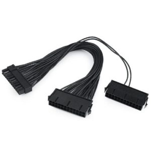 CABLEXPERT DUAL 24-PIN INTERNAL PC POWER EXTENSION CABLE 0.3M CC-PSU24-01