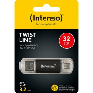 Intenso USB Drive 3.0 USB-A + USB-C Twist Line 32GB - 3539480. 3539480.