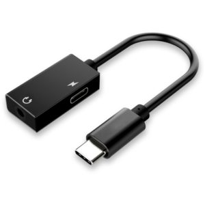 POWERTECH αντάπτορας USB-C σε USB-C & 3.5mm CAB-UC053, 0.11m, μαύρος CAB-UC053.