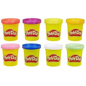 Hasbro Play-Doh Rainbow Non Toxic Set of 8 Colours Cans (E5062EU40).