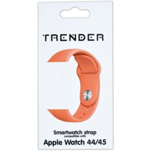 Ανταλλακτικό Λουράκι Trender TR-ASL45OR Σιλικόνης για Apple Watch 44/45mm Πορτοκαλί.