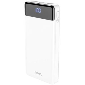 Power Bank Hoco J84 Cool 10000mAh με Διπλή Έξοδο USB-A και USB-C,Micro-USB και Οθόνη Λευκό.