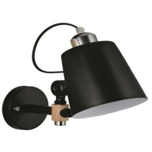 Home Lighting YQ-4003 SAM BLACK METAL-WOOD WALL LAMP 77-4497