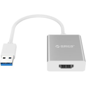 ORICO αντάπτορας USB 3.0 σε HDMI UTH-SV, 1080p, 15cm, ασημί UTH-SV-BP.