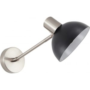 Home Lighting SE21-NM-22-MS3 ADEPT WALL LAMP Nickel Matt Wall lamp Black Shade 77-8333( 3 άτοκες δόσεις.)