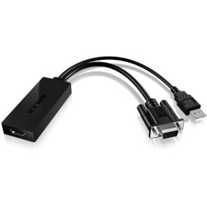 ICY BOX IB-AC512 VGA + Audio to HDMI Adapter, black / 70540 ICY BOX.( 3 άτοκες δόσεις.)