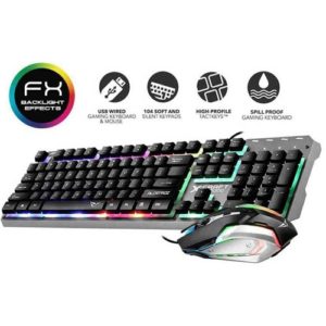 ALCATROZ WATERPROOF USB RGB WIRED COMBO KEYBOARD AND MOUSE X-CRAFT XC3000 XC3000