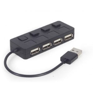 GEMBIRD 4-PORT USB 2.0 HUB WITH SWITCHES BLACK UHB-U2P4-05