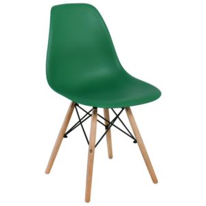 ART Wood Kαρέκλα Τραπεζαρίας Κουζίνας Ξύλο - PP Πράσινο 46x52x82cm ΕΜ123,4W (Σετ 4τεμ.).( 3 άτοκες δόσεις.)