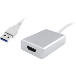 POWERTECH αντάπτορας USB 3.0 σε HDMI PTH-022 με Audio, ασημί PTH-022.