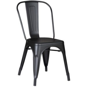 RELIX Καρέκλα-Pro, Μέταλλο Βαφή Μαύρο Matte 45x51x85cm Ε5191,1Μ.( 3 άτοκες δόσεις.)