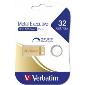 Verbatim Metal Executive 32GB USB 3.2 Stick Gold - 99105. 99105.
