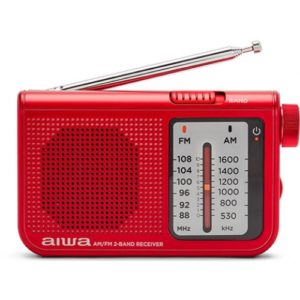 AIWA POCKET AM/FM RADIO WITH DUAL ANALOG TUNER RED RS-55/RD( 3 άτοκες δόσεις.)