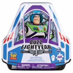 Spin Master - Toy Story Buzz Lightyear Lenticular Puzzle in a Shaped Tin Packaging (20108499).