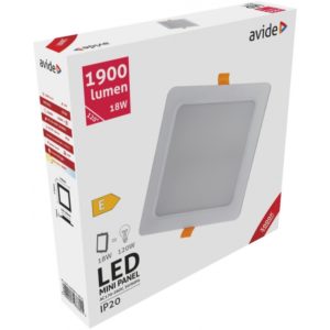 Avide LED Φωτιστικό Οροφής Χωνευτό Τετράγωνο Πλαστικό 18W Θερμό 3000K.