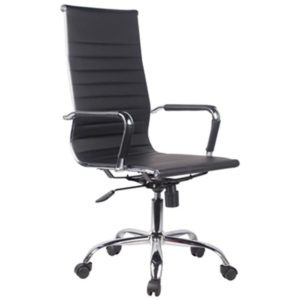 ArteLibre Καρέκλα Γραφείου ΔΙΩΝΗ Μαύρο PU 55x60x104-111cm.( 3 άτοκες δόσεις.)