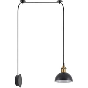 Home Lighting SE21-BL-B10-BL1W-MS3 ADEPT PENDANT Black Metal Shade Wall Lamp 77-8898( 3 άτοκες δόσεις.)