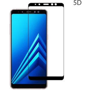POWERTECH Tempered Glass 5D Full Glue για Samsung A8 Plus 2018, Black TGC-0228.