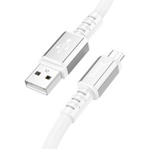 Καλώδιο Σύνδεσης Hoco X85 Strength USB σε Micro-USB 2.4A Λευκό 1m Υψηλής Αντοχής.