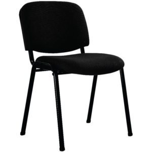 SIGMA Καρέκλα Στοιβαζόμενη Γραφείου Επισκέπτη, Μέταλλο Βαφή Μαύρο, Ύφασμα Μαύρο 55x60x79cm / Σωλ.35x16/1mm ΕΟ550,18W.